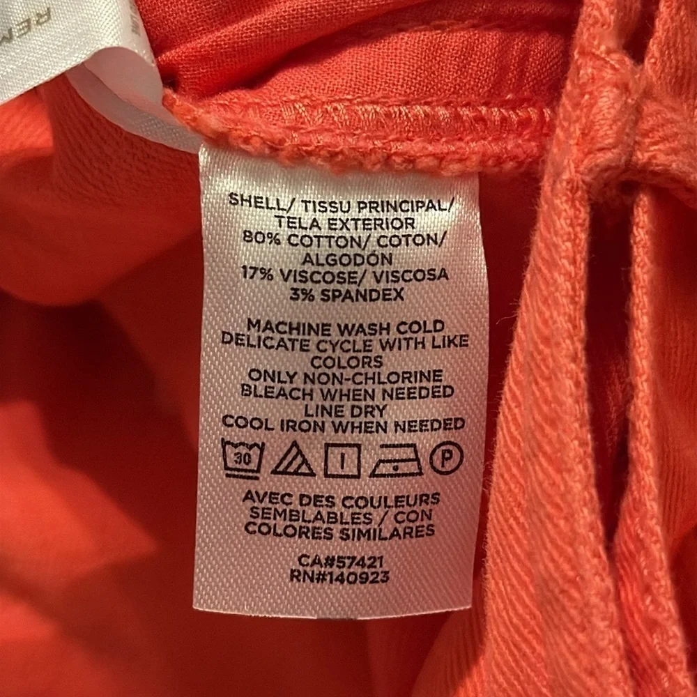 NWT LOFT Utility Pocket Skirt in 'Hothouse' Orange/Pink Size 14